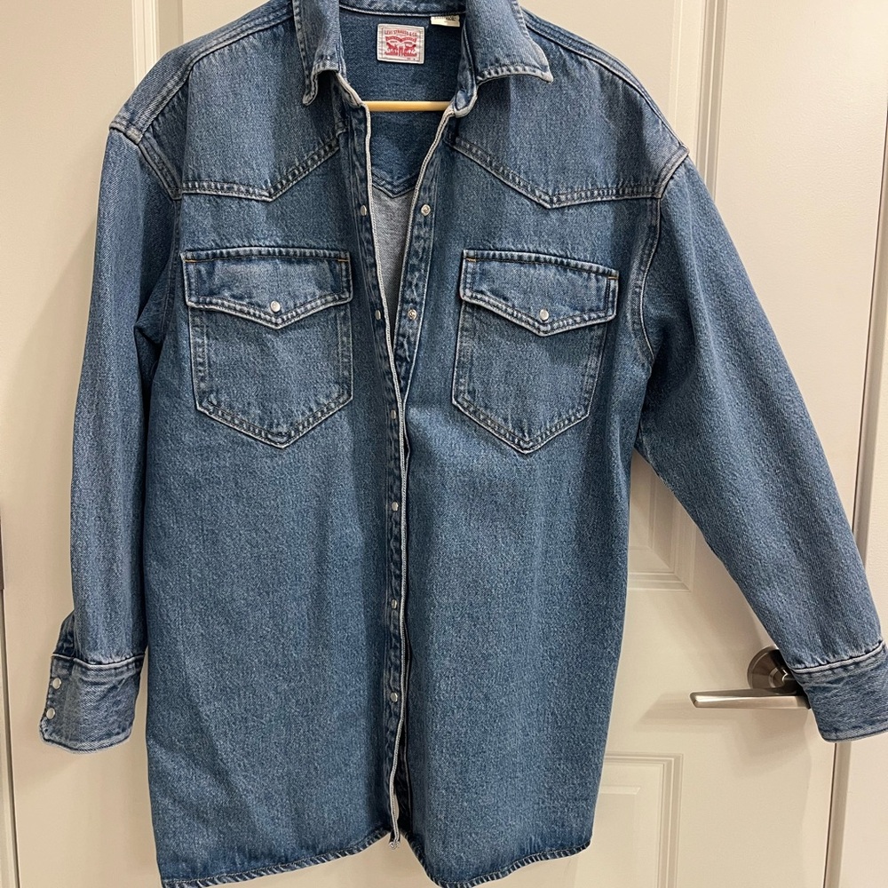 Levi's Blue Denim Button Down Shirt